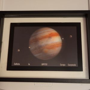 jupiter 3D Card with frame, Wall Decoration 6.5"T x 8.5"L
